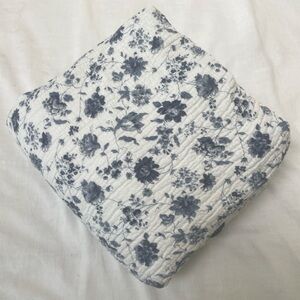 Pottery Barn teen blue floral gauze duvet cover - TWIN